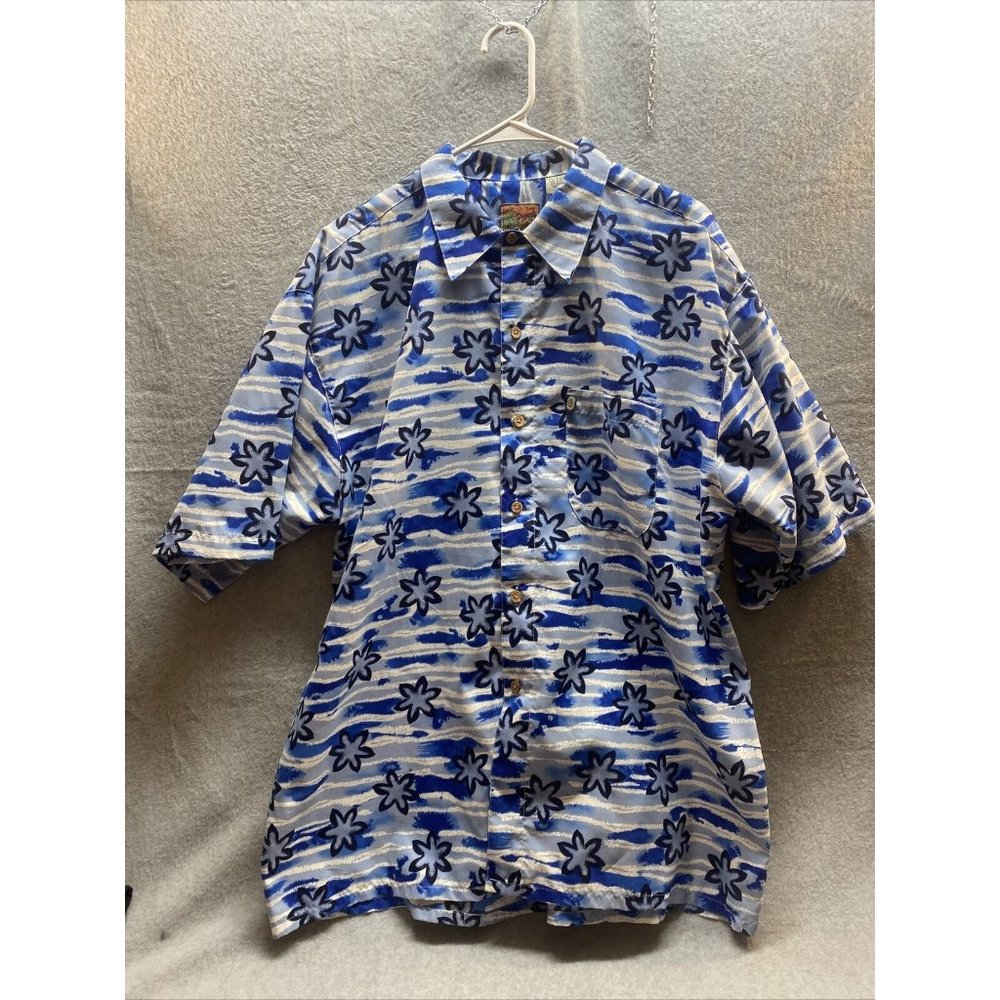 Pineapple Connection Men L Button Up Short Sleeve… - image 1